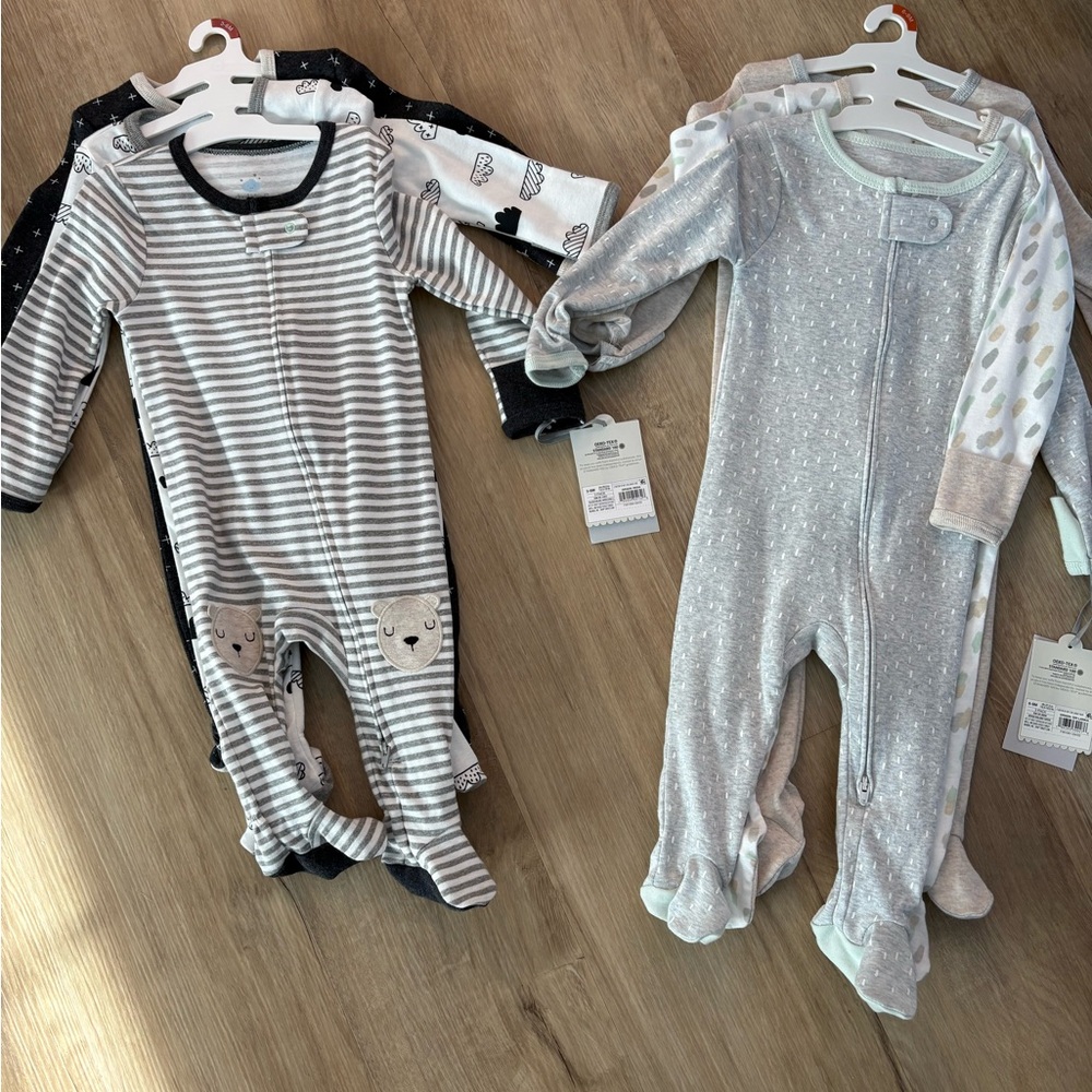 Cloud Island Neutral Baby Footies Sets